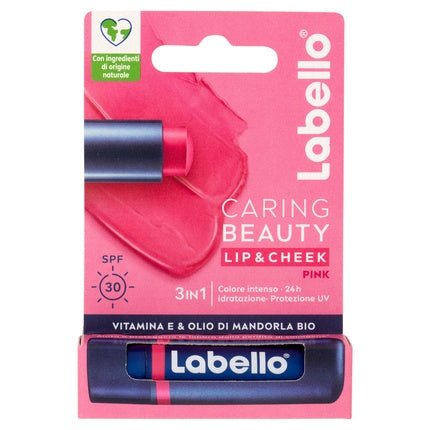 Labello Caring Beauty Lip Cheek Pink With Spf 30, 48 Grams - Maison des fragrances