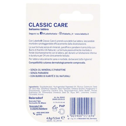 Labello Classic Care Stick 5ml - Maison des fragrances