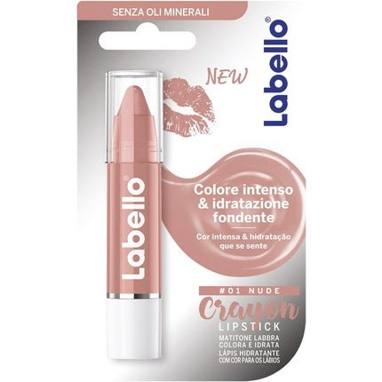 Labello Nude Colored Lip Balm 1 Lipstick Color and Moisturize Lip Pencil Mineral Oils and Parabens Free - Maison des fragrances