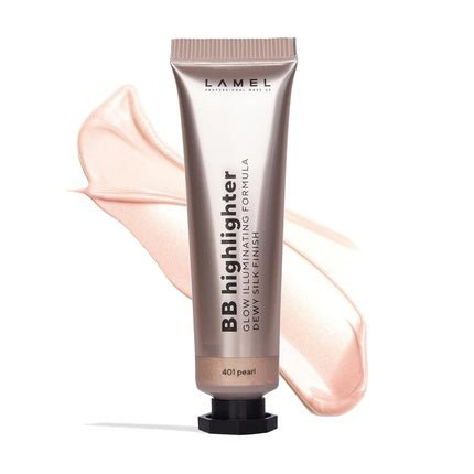 Lamel Dewy Cream BB Highlighter Lightweight Buildable Glossy Radiant Natural - looking Non - Greasy Moisturizing Long - Lasting Formula Flawless Skin - Brightening 401 Pearl 0.3 Fl Oz - Maison des fragrances