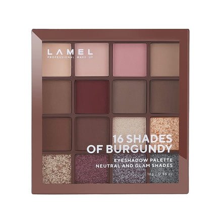Lamel Eyeshadow Palette 16 Burgundy Shades N. 16 - 4 Universal Colors for All Skin Tones and Types - Cruelty - Free - Maison des fragrances