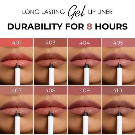 Lamel Gel Lip Liner Sharpenable Pencil Long - lasting Formula Waterproof Smudge - Proof Precision 1.7g - Rose Plum - Maison des fragrances