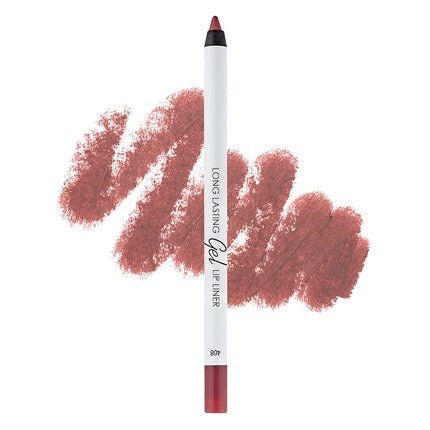 Lamel Gel Lip Liner Sharpenable Pencil Long - lasting Formula Waterproof Smudge - Proof Precision 1.7g - Rose Plum - Maison des fragrances