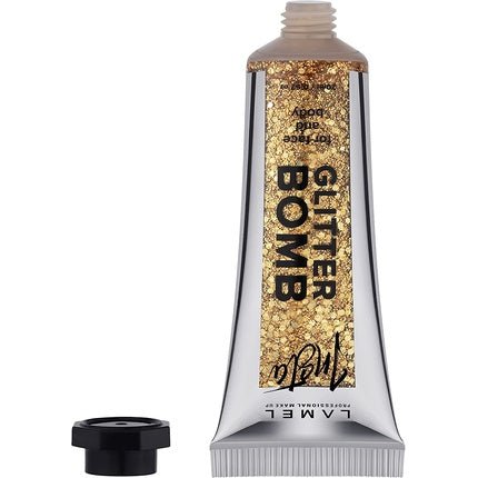 Lamel Insta Glitter Bomb Face & Body Glitter Clear Sparkly Gel Texture 20ml Gold N.402 - Maison des fragrances