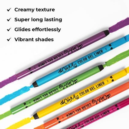 Lamel Oh My Color Gel Eye Liner Long - Lasting Waterproof High Pigmented Hypoallergenic Fragrance - Free Professional Look Cruelty Free N.401 Blue - Maison des fragrances