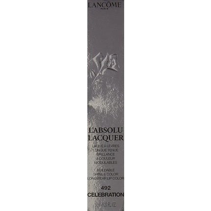 Lancome L'Absolu Lacquer Buildable Shine & Color Longwear Lip Color - 492 Celebration 8ML - Maison des fragrances