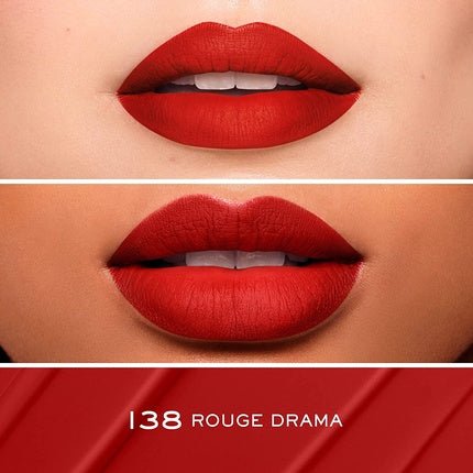 Lancôme L'Absolu Rouge Drama Ink - Semi - Matte Lipstick 138 Rouge Drama True Blue - Toned Red - Maison des fragrances