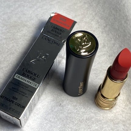 Lancome L'Absolu Rouge Lipstick 505 Adoration Drama Matte NIB - Maison des fragrances