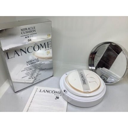 Lancome Paris Miracle Cushion Compact Hydration SPF23 PA+++ Shade 04 Honey Beige - Maison des fragrances
