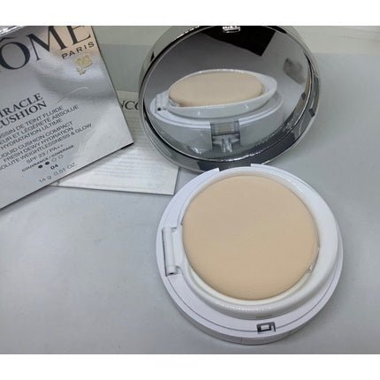 Lancome Paris Miracle Cushion Compact Hydration SPF23 PA+++ Shade 04 Honey Beige - Maison des fragrances