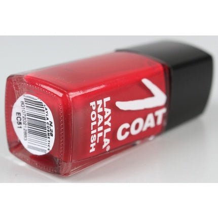 Layla Cosmetic 1 Coat Nail Polish 17ml Devil Wears Red Berry Red K29 - H - Maison des fragrances