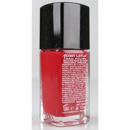 Layla Cosmetic 1 Coat Nail Polish 17ml Devil Wears Red Berry Red K29 - H - Maison des fragrances