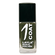 Layla Cosmetics 1 Coat Nail Polish Vert Noir 0.017L - Maison des fragrances