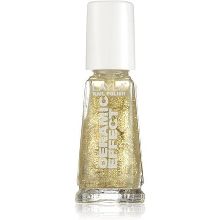 Layla Cosmetics 1243R23 077 Ceramic Effect Nail Polish Gold Bling 0.01 Litres - Maison des fragrances