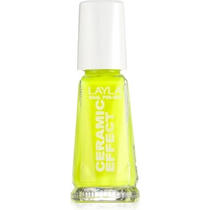 Layla Cosmetics 1243R23 Backpack Sky Blue Ceramic Effect Nail Polish Fluorescent Yellow - Maison des fragrances