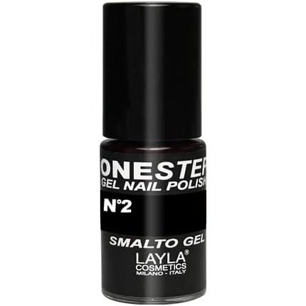 LAYLA COSMETICS One Step Gel Nail Polish 100 Black Number 2 - Maison des fragrances