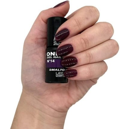 LAYLA COSMETICS One Step Gel Nail Polish Blackberry Number 14 - Maison des fragrances