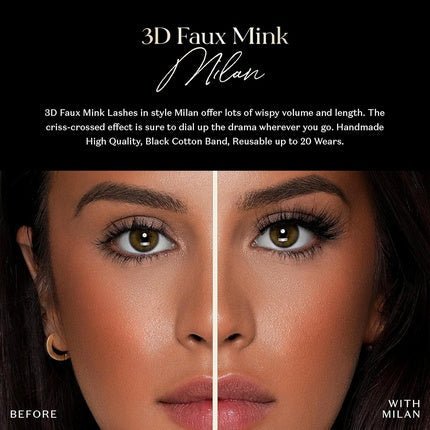 Lilly Lashes 3D Milan Faux Mink Strip Lashes - Dramatic Look - Maison des fragrances