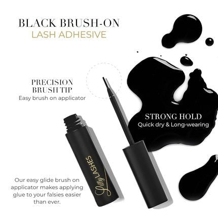 Lilly Lashes Black Eyelash Glue Brush - On for False Eyelashes - Maison des fragrances