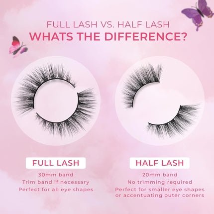 Lilly Lashes Butterfl'eyes Faux Mink Half Lashes Natural Look & Feel - Maison des fragrances