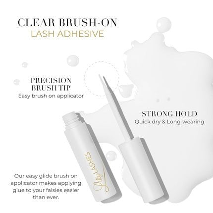 Lilly Lashes Clear Eyelash Glue Brush - On for False Eyelashes - Maison des fragrances