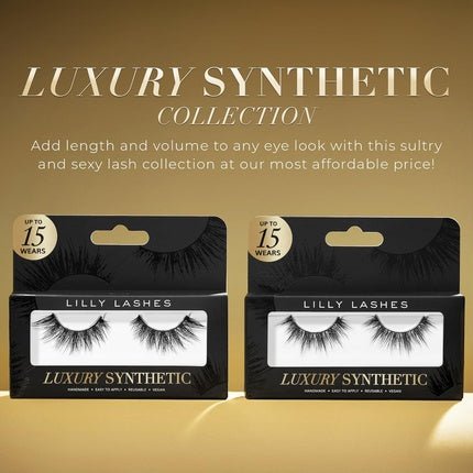 Lilly Lashes Luxury Synthetic False Eyelashes Full Length Lash Extension 15mm - Maison des fragrances