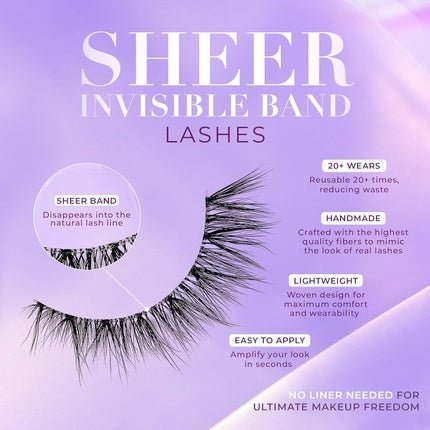 Lilly Lashes Sheer Band False Eyelashes with Invisible Band - Maison des fragrances