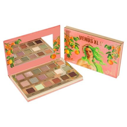 Lime Crime Eye & Face Palette Venus XL II 18 Highly Pigmented Matte and Metallic Shades of Earthy Tones in Pinks Neutrals & Greens Mirrored Box - Maison des fragrances
