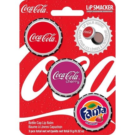 Lip Smacker Coca - Cola Collection Flavored Lip Balms - Classic Coke, Cherry Coke, Fanta Strawberry - Maison des fragrances