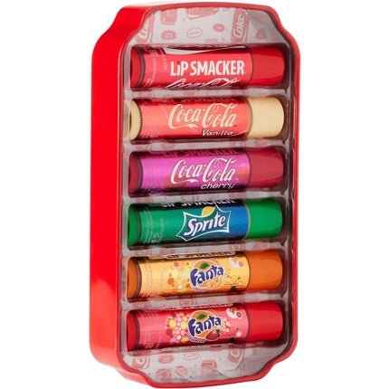 Lip Smacker Coca - Cola Collection Gift Set with Coca - Cola Sleep Mask Fanta and Sprite Flavoured Lip Balms Assorted Authentic Coca Cola - Flavoured Lip Balm with Red Sleep Mask Travel Set 2023 Version Tin Collection - Maison des fragrances