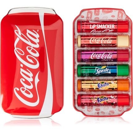 Lip Smacker Coca - Cola Collection Gift Set with Coca - Cola Sleep Mask Fanta and Sprite Flavoured Lip Balms Assorted Authentic Coca Cola - Flavoured Lip Balm with Red Sleep Mask Travel Set 2023 Version Tin Collection - Maison des fragrances
