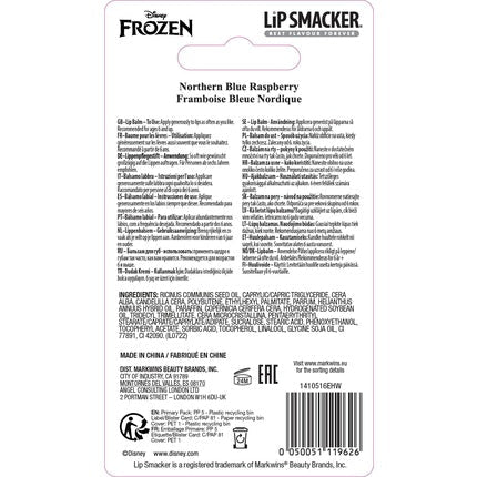 Lip Smacker Disney's Frozen Collection Elsa Inspired Lip Balm for Kids Northern Blue Raspberry Flavour - Maison des fragrances