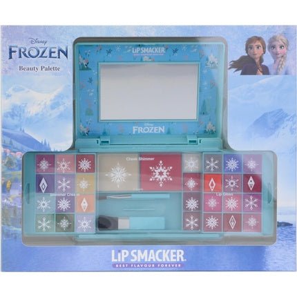 Lip Smacker Frozen Beauty Palette Makeup Gift Set with Lip Glosses, Shimmer Creams, Blush & Bronzer for Kids Princess Look - Includes Accessories and Mirror - Maison des fragrances