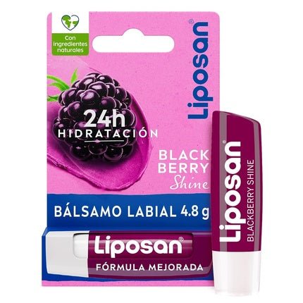 Liposan Blackberry Shine 4.8g Raspberry Lip Balm Moisturizing Lip Balm for Beautiful Soft Juicy Lips - Maison des fragrances