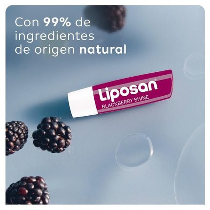 Liposan Blackberry Shine 4.8g Raspberry Lip Balm Moisturizing Lip Balm for Beautiful Soft Juicy Lips - Maison des fragrances