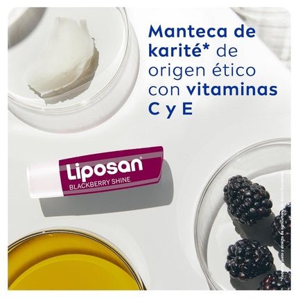 Liposan Blackberry Shine 4.8g Raspberry Lip Balm Moisturizing Lip Balm for Beautiful Soft Juicy Lips - Maison des fragrances