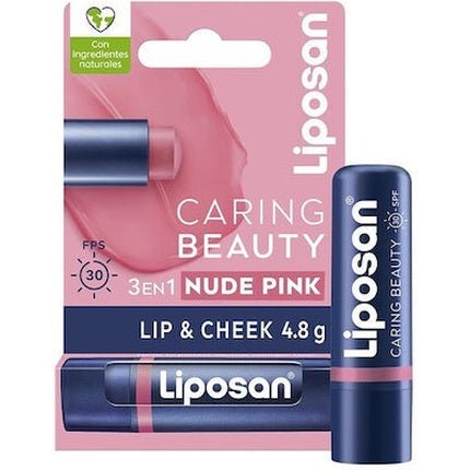 Liposan Caring Beauty Nude Pink Moisturizing Lip Balm Spf30 48g - Maison des fragrances