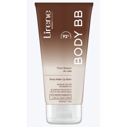 Lirene 92% Natural Body Make Up Balm Glowing Tan Effect Vegan 175ml - Maison des fragrances