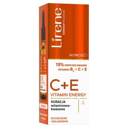 Lirene C+E Vitamin Energy Night Vitamin - Acid Treatment 30ml - Maison des fragrances