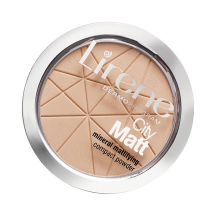 Lirene City Matt Mineral Mattifying Compact Powder - Beige 03, 9g - Maison des fragrances