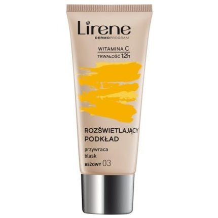 Lirene Illuminating Foundation Restoring Skin Glow 03 Beige 30ml - Maison des fragrances