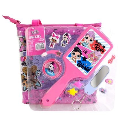L.O.L. Surprise Tote Bag Makeup Set for Kids - Trendy and Colorful Bag with Makeup for Girls, Hair Ties, Rings, and Other Accessories - Maison des fragrances