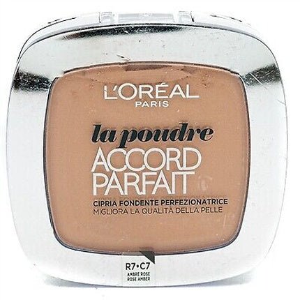 L'Oreal Accord Parfait Powder Foundation R7 Ambre Rose 0.31oz - Maison des fragrances