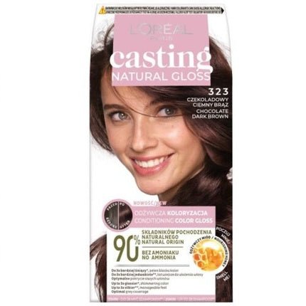 L'OREAL Casting Natural Gloss Hair Color 323 Chocolate Brown - Maison des fragrances