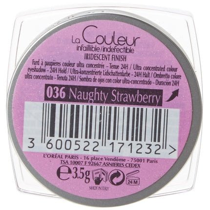 L'Oréal Color Infaillible Eyeshadow No. 036 Naughty Strawberry Red - Maison des fragrances