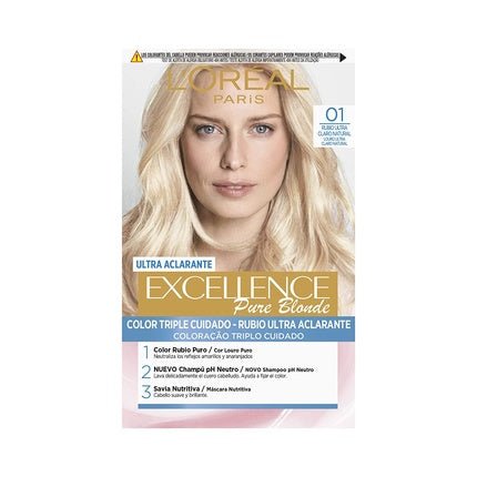L'oreal Excellence Cream Tint Hair Color No 01 Pure Blonde 23g - Maison des fragrances