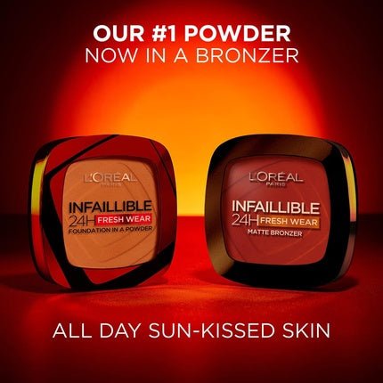 L'Oréal Infaillible 24h Fresh Wear Matte Bronzer Shade 400 Tan Doré - Maison des fragrances