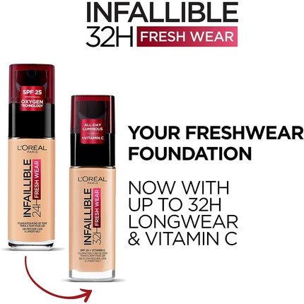 L'Oreal Infallible 24h Fresh Wear Foundation Long - Lasting Face Foundation 110 Vanilla Rose 30ml - Maison des fragrances