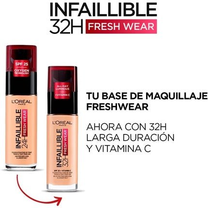 L'Oreal Infallible 32h Fresh Wear Foundation Long - Lasting Face Foundation 120 Vanilla 30ml - Maison des fragrances