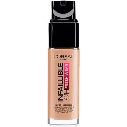 L'Oreal Infallible 32H Fresh Wear Liquid Foundation Makeup With SPF25 245 Gold Honey 30ml - Maison des fragrances